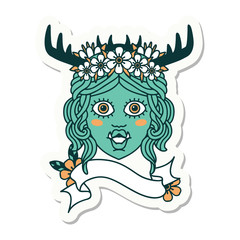 orc druid character face sticker