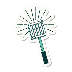 sticker of tattoo style kitchen spatula
