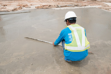 Build of the concrete surface