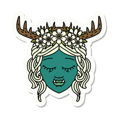 orc druid character face sticker