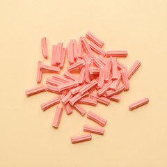 Flat lay image of sweets/lollies/candies. Perfect for lolly shop, candy shop, sweets shop.