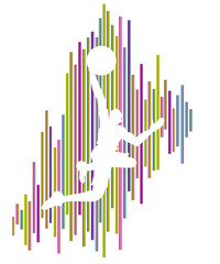 Basketball logo design. Sport background. Graph, Icon, Symbol, Silhouette. Vector illustration.
