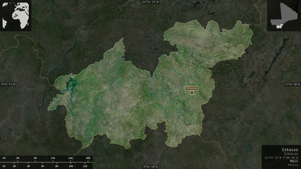 Sikasso, Mali - composition. Satellite