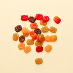 Flat lay image of sweets/lollies/candies. Perfect for lolly shop, candy shop, sweets shop.