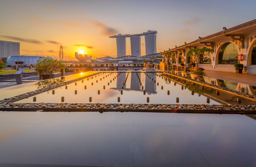 Singapore 2018 Sunrise at Marina Bay look from Clifford Square
