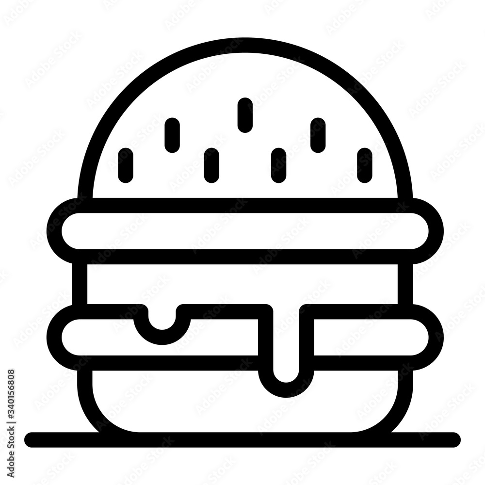 Poster hamburger icon. outline hamburger vector icon for web design isolated on white background
