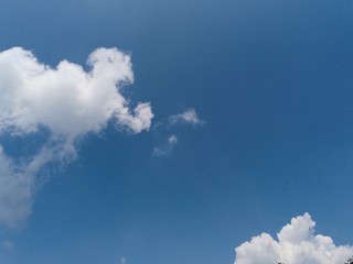 Blue sky background with white clouds