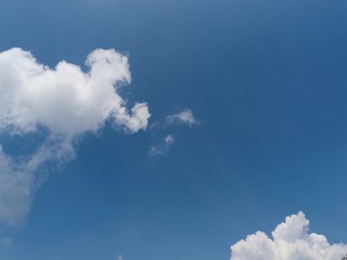 Blue sky background with white clouds