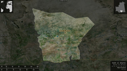 Hodh el Gharbi, Mauritania - composition. Satellite