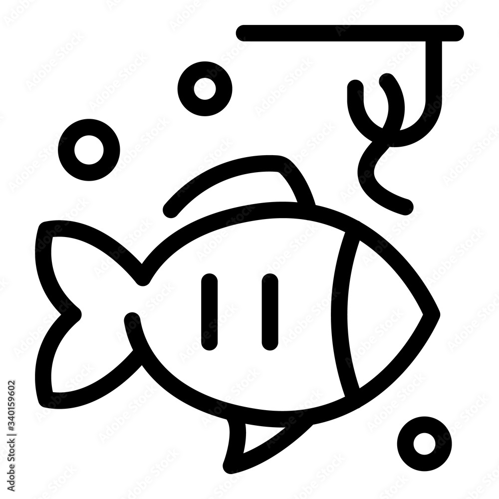 Poster catch fish lure icon. outline catch fish lure vector icon for web design isolated on white backgroun
