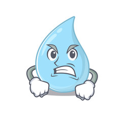 Mascot design concept of raindrop with angry face