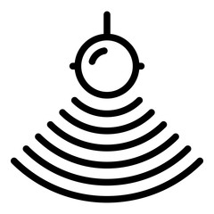Water echo sounder icon. Outline water echo sounder vector icon for web design isolated on white background