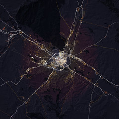 Map Zaragoza city. Spain