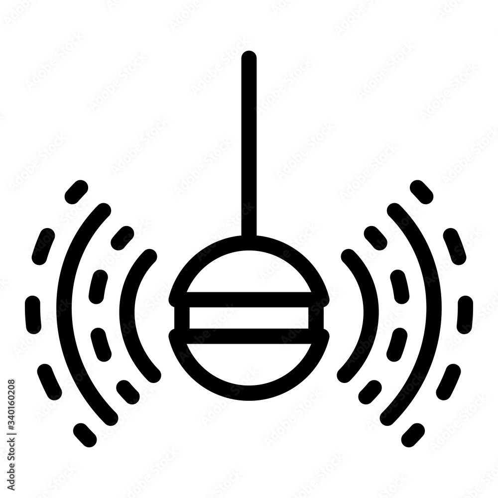Poster fish finder sonar icon. outline fish finder sonar vector icon for web design isolated on white backg