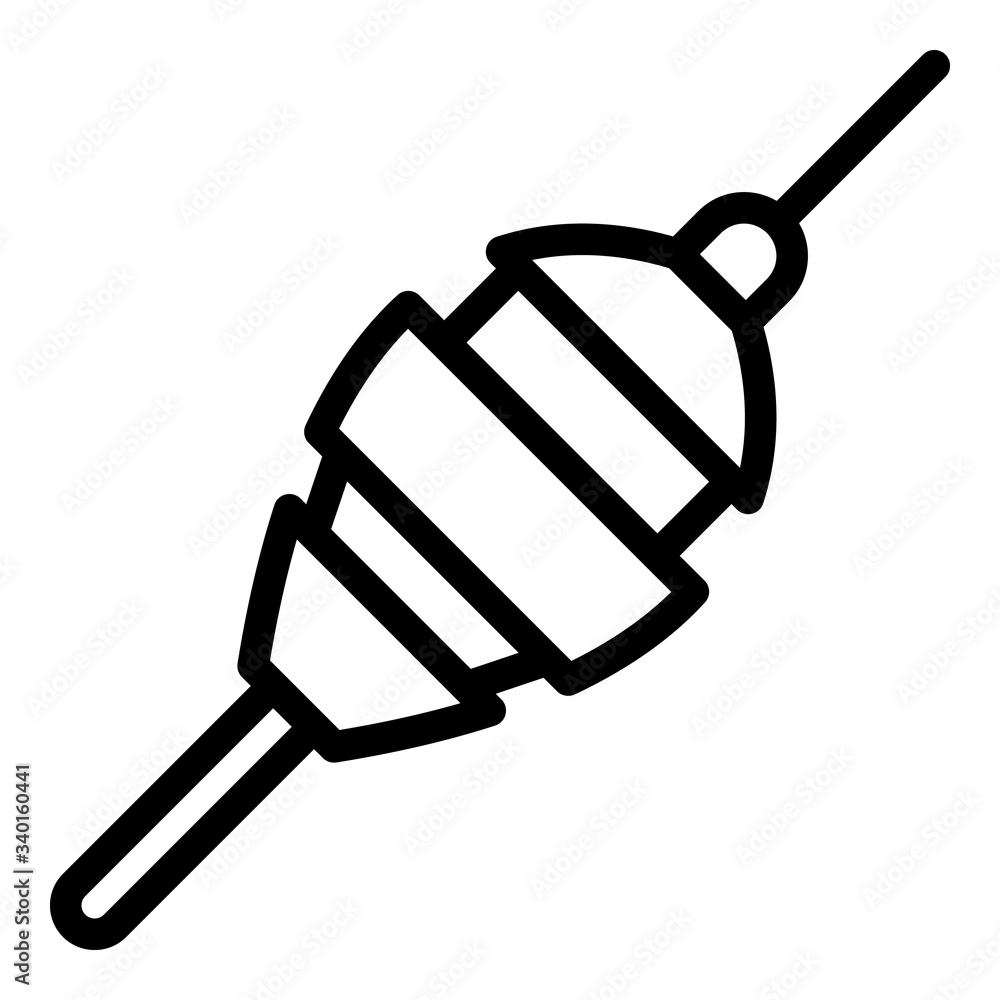 Poster float bobber icon. outline float bobber vector icon for web design isolated on white background