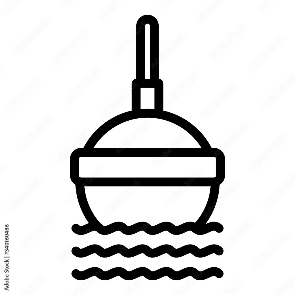 Aufkleber fishing float lure icon. outline fishing float lure vector icon for web design isolated on white bac