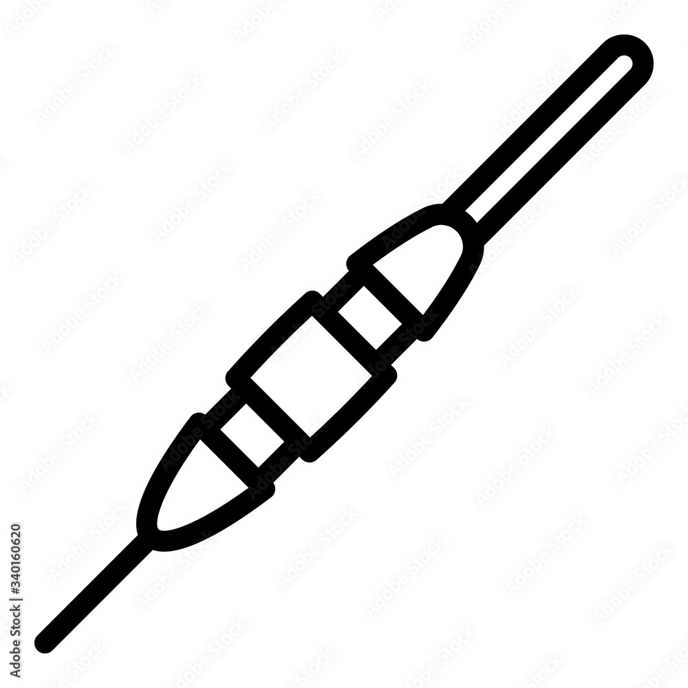 Poster fisherman float icon. outline fisherman float vector icon for web design isolated on white backgroun