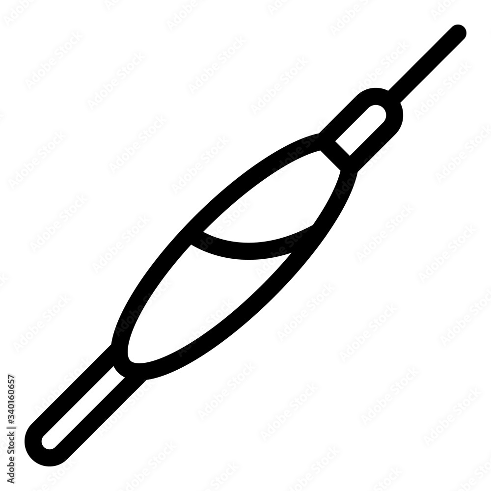 Poster float hook icon. outline float hook vector icon for web design isolated on white background