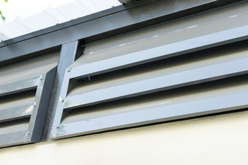 Obraz premium close up of battens wall and roof of home.