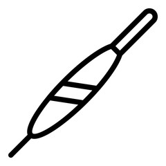 Plastic fishing float icon. Outline plastic fishing float vector icon for web design isolated on white background