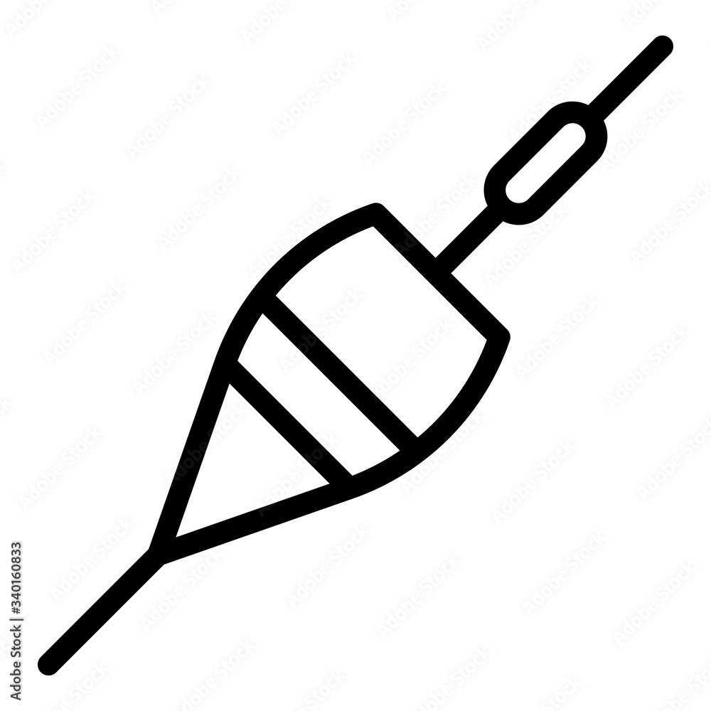 Poster float fishing tool icon. outline float fishing tool vector icon for web design isolated on white bac