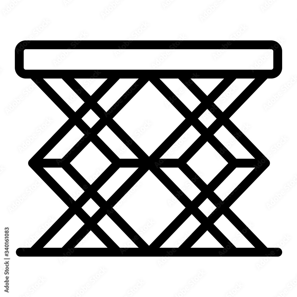 Poster Folding table icon. Outline folding table vector icon for web design isolated on white background
