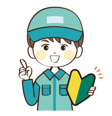 男性、配達員、初心者、説明