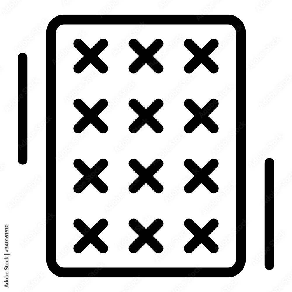 Poster inflatable mattress icon. outline inflatable mattress vector icon for web design isolated on white b