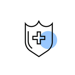 medical shield ivon vector modern design isolated on white background