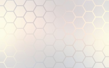 Fototapeta premium Hologram hexagon grid on subtle defocus background. Transparent geometric pattern.