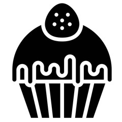 Cupcake or Muffin, Baked good vector icon