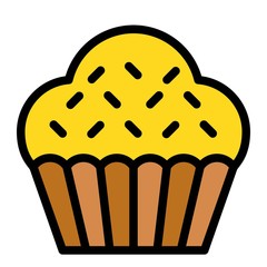 Cupcake or Muffin, Baked good vector icon