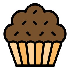 Cupcake or Muffin, Baked good vector icon