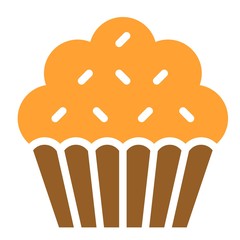 Cupcake or Muffin, Baked good vector icon