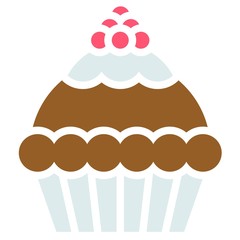 Cupcake or Muffin, Baked good vector icon