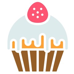 Cupcake or Muffin, Baked good vector icon