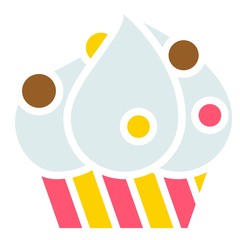 Cupcake or Muffin, Baked good vector icon