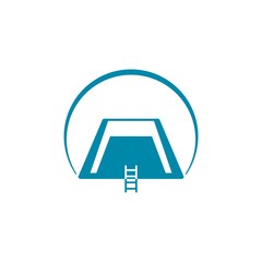 Swimming pool icon isolated on white background