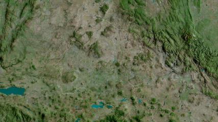 Guanajuato, Mexico - outlined. Satellite