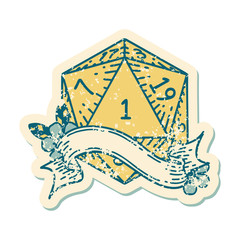 natural one d20 dice roll illustration