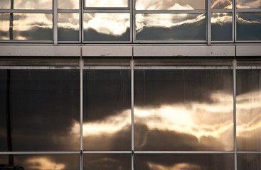 Window stormy skies reflection 1
