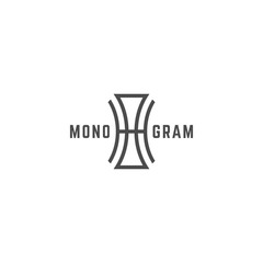 Geometric monogram OH
