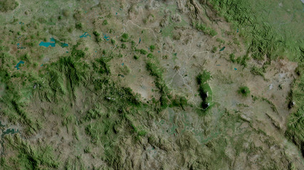 México, Mexico - outlined. Satellite