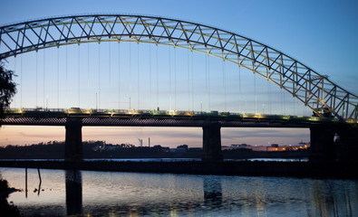 Obraz premium Widnes/Runcorn Bridge sunset 1