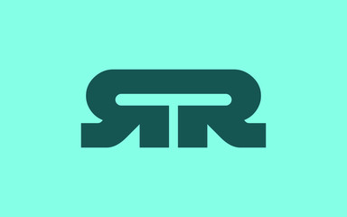 Fototapeta premium RR or R Uppercase Letter Initial Logo Design, Vector Template
