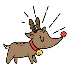 traditional tattoo style christmas reindeer