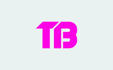 TB or BT and T or B Uppercase Letter Initial Logo Design, Vector Template