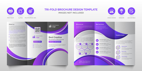 Professional corporate modern multipurpose tri-fold brochure or best business trifold brochure design template