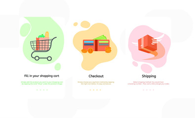 Store shop app design template