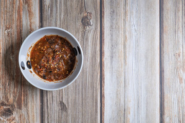 Pickled Fish Chili Paste Healthy menu Jasmine rice dish Thai food menu